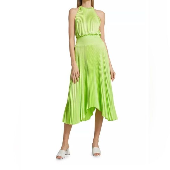 A.L.C. Asymmetric Pleated Midi-Dress size 2 - Picture 1 of 12